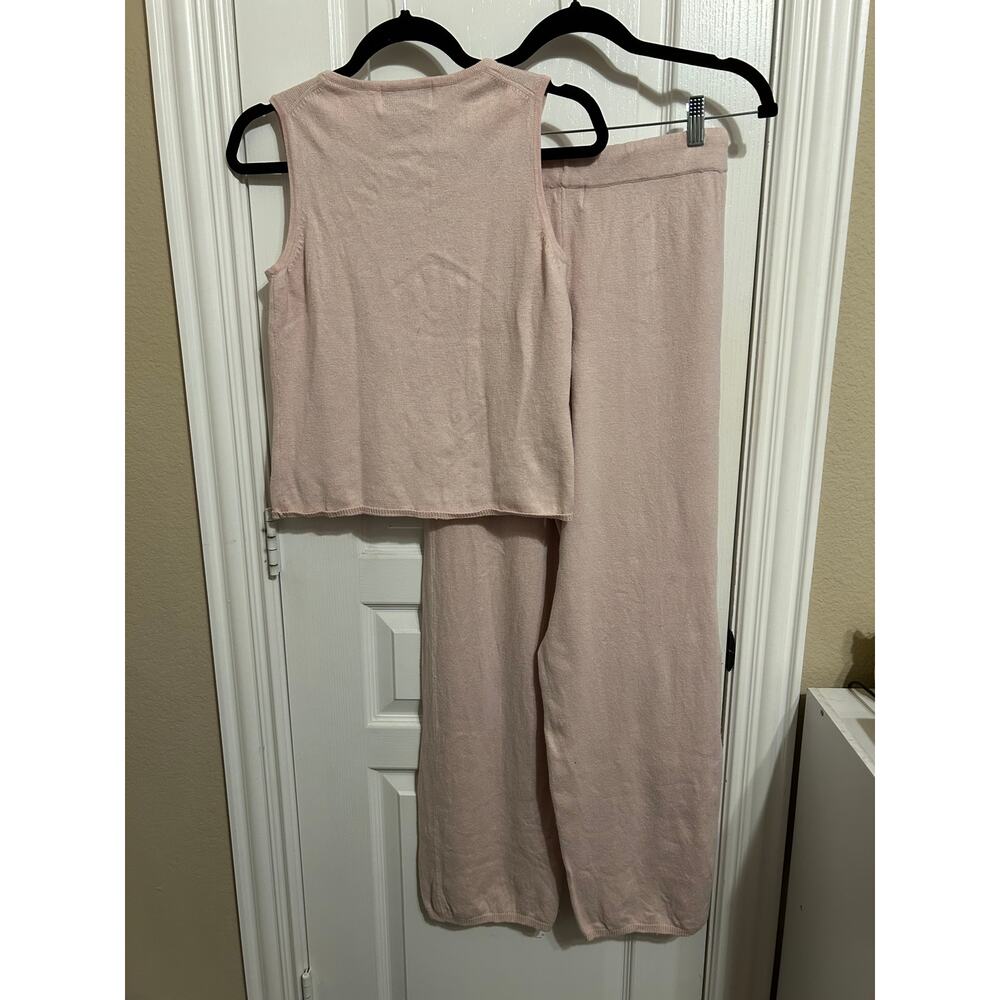 Bloomingdale's Size Small Light Pink Silk & Cashmere Set - Picture 4 of 6